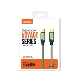 Cable de Datos RECCI Voyage RS18CC 240W TipoC-TipoC Verde