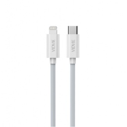 Cable de Datos VIDVIE CB477 TipoC - Lightning 20W Gris