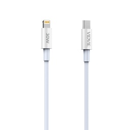 Cable de Datos VIDVIE CB4013C-I Tipo C-Lightning 30W Blanco