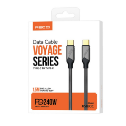 Cable De Datos RECCI Voyage RS18CC 1,5M 240W TipoC-TipoC Neg